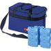 BORSA TERMICA A TRACOLLA IN NYLON 30x23x21cm - col. blu - con 3 panetti termici