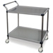 CARRELLO OSPEDALIERO PER MEDICAZIONE in acciaio inox - 2 ripiani - 60x40xh.81cm